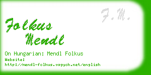 folkus mendl business card
